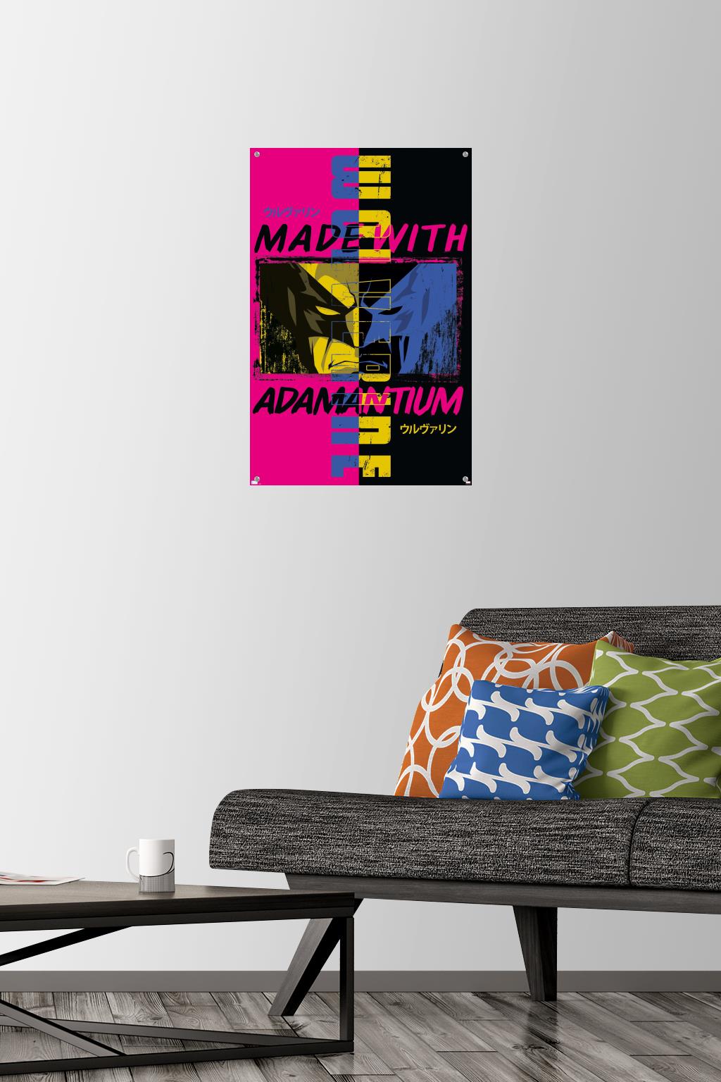 Marvel Comics - Wolverine - Made With Adamantium Wall Poster with Pushpins, 14.725" x 22.375"