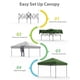 thumbnail image 5 of Carpa Plegable para Exteriores 3x3 metros - Verde, Resistente e Impermeable - Montaje Fácil por Una Perfil - Altura Ajustable - UPF 50+ - Incluye Bolsa con Ruedas y Pesos, 5 of 8