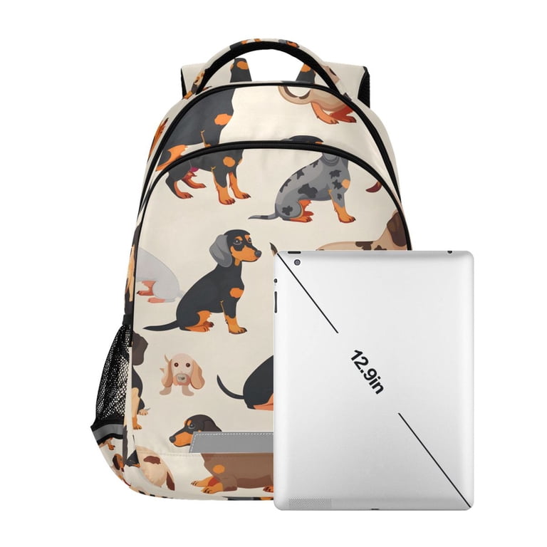 ALAZA Cute Dachshund Dog Backpack Elementary School Bag  display picture 2