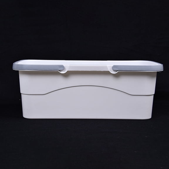 BESTYASH Sturdy White Mop Bucket with Handle and Drain for Household Use