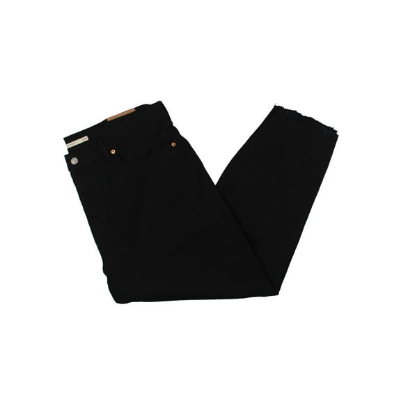 Levi's Womens Plus Distressed High-Rise Ankle Jeans Black 18W
