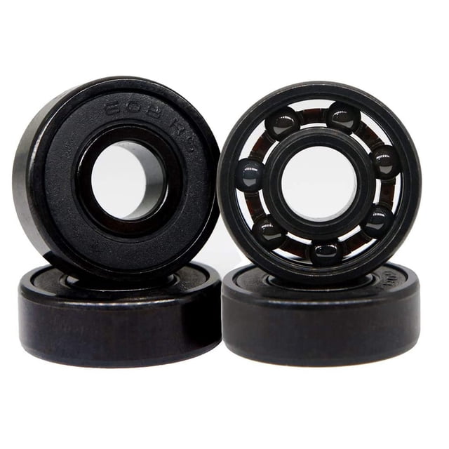 Roulements Hybrides en Céramique Noire Haute Vitesse 608RS Roulements de Skateboard en Céramique Plastique Arc 608 Roulements