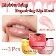 thumbnail image 2 of NOGIS 3Pcs Bee Balm Lip Balm Honey Pot with Stick, Honey Strawberry Watermelon Moisturizing and Hydrating Sleeping Lip Mask, Day and Night Repair and Care, Reduce Lip Lines (Set B), 2 of 7