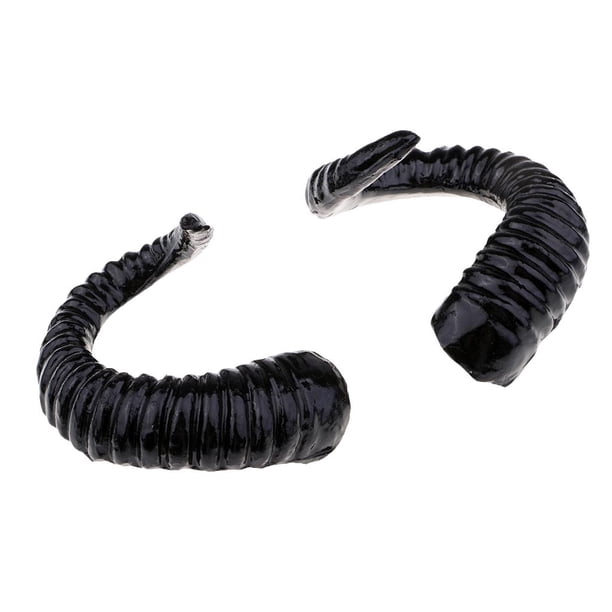1 par de carneros artificiales Hörner, accesorios de disfraz para aro de diadema UNA