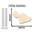 thumbnail image 2 of Unfinished Wood Maui Hawaii Island Shape - Craft - up to 46" DIY 36" / 1/4", 2 of 3