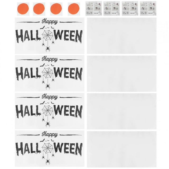 Papel pintado, 4 juegos de pegatinas de pared para decoración de Halloween, decoración de Halloween, durabilidad mejorada