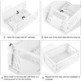thumbnail image 3 of czcpp-Plastic Storage Baskets for Desk Organizing, Office Drawer Organizer, 2 Medium+2 Small Durable Folding Storage Crate for Home Kitchen Classroom Office Bedroom and Bathroom Storage (White), 3 of 4