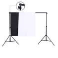 thumbnail image 2 of Kit de Studio Photo avec Support de Toile de Fond et Sac de Rangement Noir Blanc Non Tissé et Mini Clips, 2 of 7