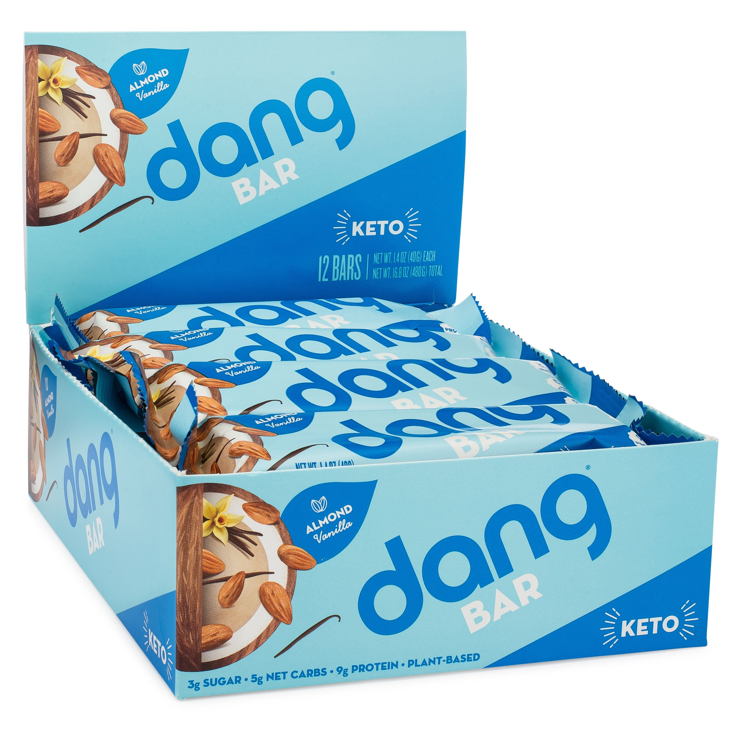 Dang Bar Almond Vanilla Keto Low Sugar Plant Based Gluten Free 14 Oz 12 Ct