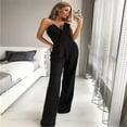 thumbnail image 6 of One Piece Solid Color Off The Shoulder Sleeveless Jumpsuits,Women Tube Top Rompers Cold Shoulder Pocket Jumpsuit, 6 of 7