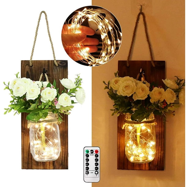 Hanging mason jar sconce deals