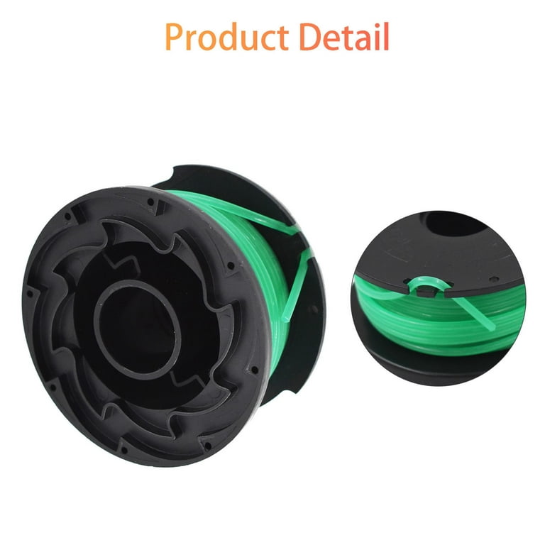 Autofeed String Trimmer Line Green Spool Weed Eater Line for Sf-080 Black & Decker GH3000 GH3000R LST540 Lst540b, 3 Pcs