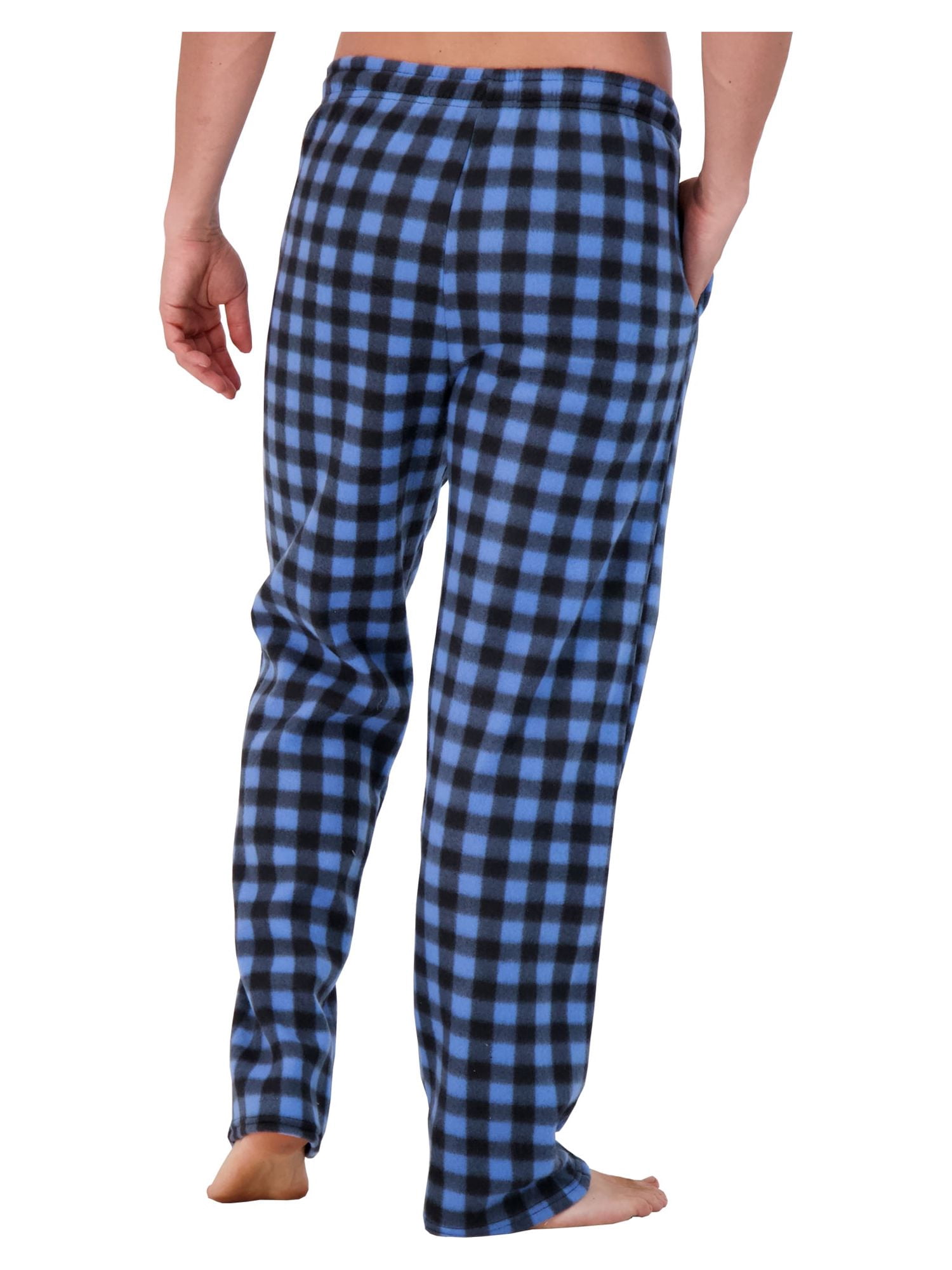 Real Essentials Men's 4-Pack Microfleece Sleep Pants, Sizes S-3XL, Mens Pajamas
