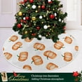 thumbnail image 6 of FMSHPON Thanksgiving Watercolor Pumpkins Xmas Christmas Tree Skirt Stand Mat for Holiday Party Decoration Indoor Outdoor 48 inches, 6 of 6
