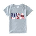 thumbnail image 3 of TOOYOU Boys Summer T-Shirt Toddler Kids Baby 4 Of July Short Sleeve Independence Day T Shirt Tee Tops Size 5-6 Years Grey, 3 of 6