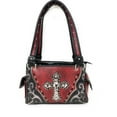 thumbnail image 6 of Laser Cut Premium Rhinestone Cross Western Embroidered Handbag With Matching Wallet in 6 Color, 6 of 6