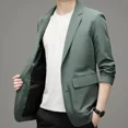 thumbnail image 4 of Abrigos negros Trajes y blazers para hombre Chaqueta ajustada para hombre Corta Gris Fina Cropped Casual Novedad en Moda Original Vintage 2024, 4 of 5