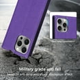 thumbnail image 5 of Dteck Case for iPhone 15 Pro, Business Style PU Leather Wallet Folio Case Magnetic Closure Kickstand Full Protection Case Compatible with iPhone 15 Pro,Purple, 5 of 6