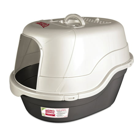 Nature’s Miracle Hooded Flip-Top Litter Box, With Odor Control Charcoal