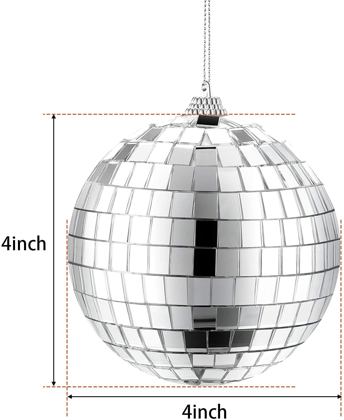 2 Inch,Gold 12 Pack Mirror Disco Hanging Ball Decoration,Hanging Ball for Party or DJ Light Effect,Home Decorations,Stage Props,Christmas Tree Wedding Birthday Party Accessories 