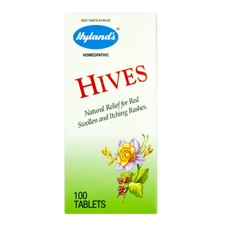 Hyland's Hives Relief Tablets, Natural Relief of Harsh, 100 Quick Dissolving