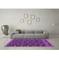 thumbnail image 3 of Ahgly Company Indoor Round Abstract Purple Modern Area Rugs, 8' Round, 3 of 4