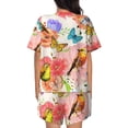 thumbnail image 3 of Kdxio Flowers And Birds Watercolor Print Pajamas Sets for Women Short-Sleeved Pjs with Lounge Shorts Two Piece Sleepwear S-4XL, 3 of 8