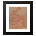 thumbnail image 2 of Hendrik Krock 12x14 Black Modern Framed Museum Art Print Titled - Seated Male Model (1671 - 1738), 2 of 5