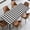Black Grid, variant on Rectangle Table Cloth Cover Waterproof Elastic Fitted Polyester Fitted Tablecloths for 6 Foot Tables for Indoor,Picnic, Camping, Outdoor