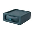 thumbnail image 1 of Storage Box Desktop Drawer Stationery Organizer Plastic Stackable Cosmetic Container  Blue, 1 of 10
