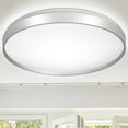 thumbnail image 5 of Depuley Modern Dimmable LED Flush Mount Ceiling Light Fixture Silver Round Close to Ceiling Light Indoor Lamp for Living Room Bedroom Kitchen, 35W, 5 of 7