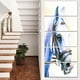 Cheval Bleu avec Bride - Toile Abstraite Art Print – image 1 sur 3
