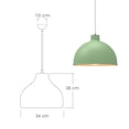 thumbnail image 2 of Ilios Innova | Paquete de 3 lámparas de techo colgantes decorativas estilo nórdico retro de 36 cm para habitaciones y salas de estar, 2 of 9