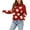 Red, variant on Winter Sweaters for Women Casual For Long Sleeve Pullover Cute Fuzzy Santa Pattern Crew Neck Loose Sweaters Features: Ugly Christmas Sweaters