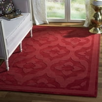 SAFAVIEH Martha Stewart Casbah Geometric Wool Area Rug, Vermillion, 9' x 12'