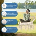 thumbnail image 5 of Beige Space Saving Swing, 31.5x15.7 Inch Dimensions, No Tools Installation, Compact Hammock Chair, Playrooms, Attics, Tiny Homes, 5 of 7