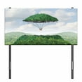 thumbnail image 3 of Fantasy Headboard, Detached Top of Mountain Floating up to Sky As a Hot Air Balloon Imaginative Art, Upholstered Decorative Metal Bed Headboard with Memory Foam, Twin Size, Green, by Ambesonne, 3 of 4
