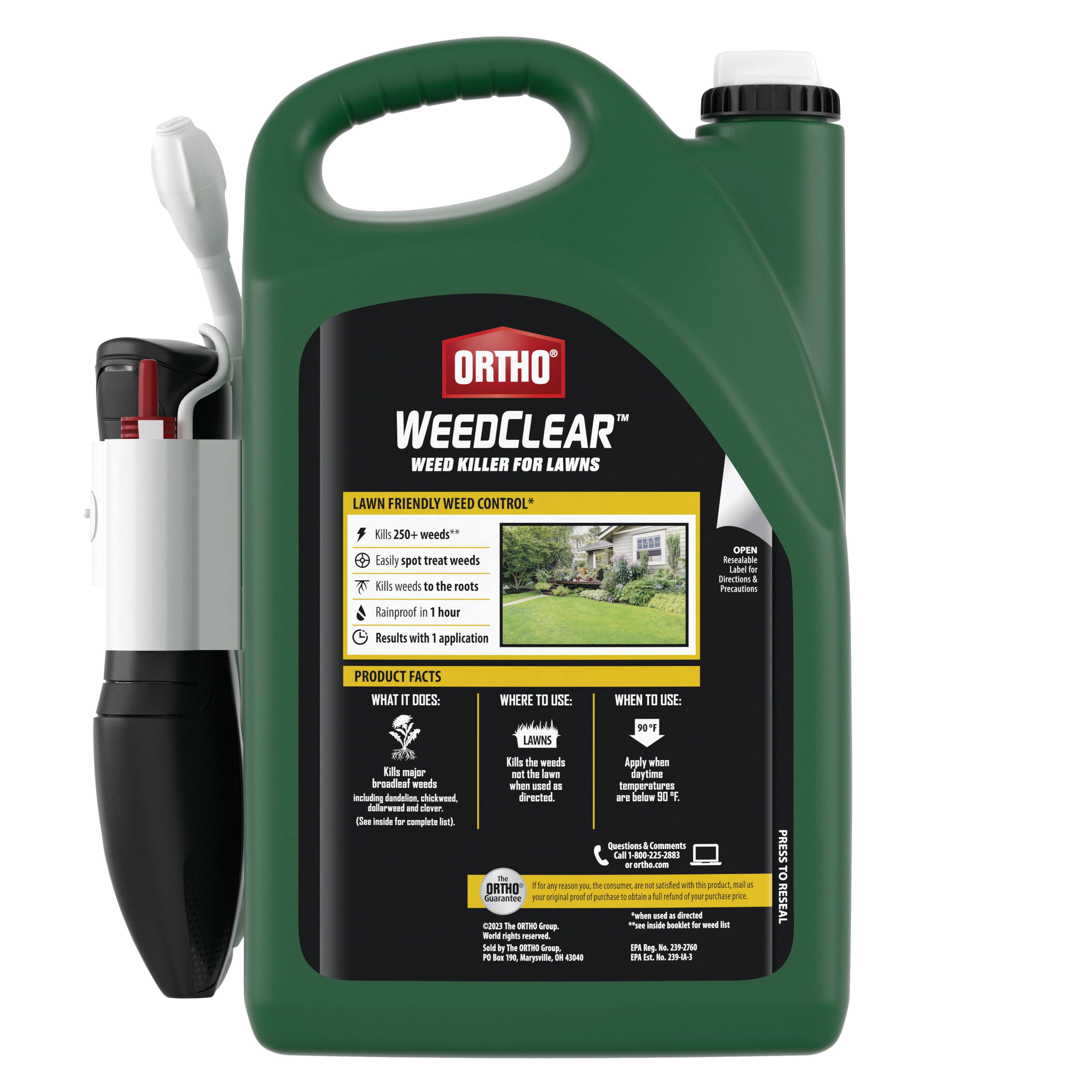 Ortho WeedClear Weed Killer for Lawns with Comfort Wand, Kills Dandelion and More, 1 gal.