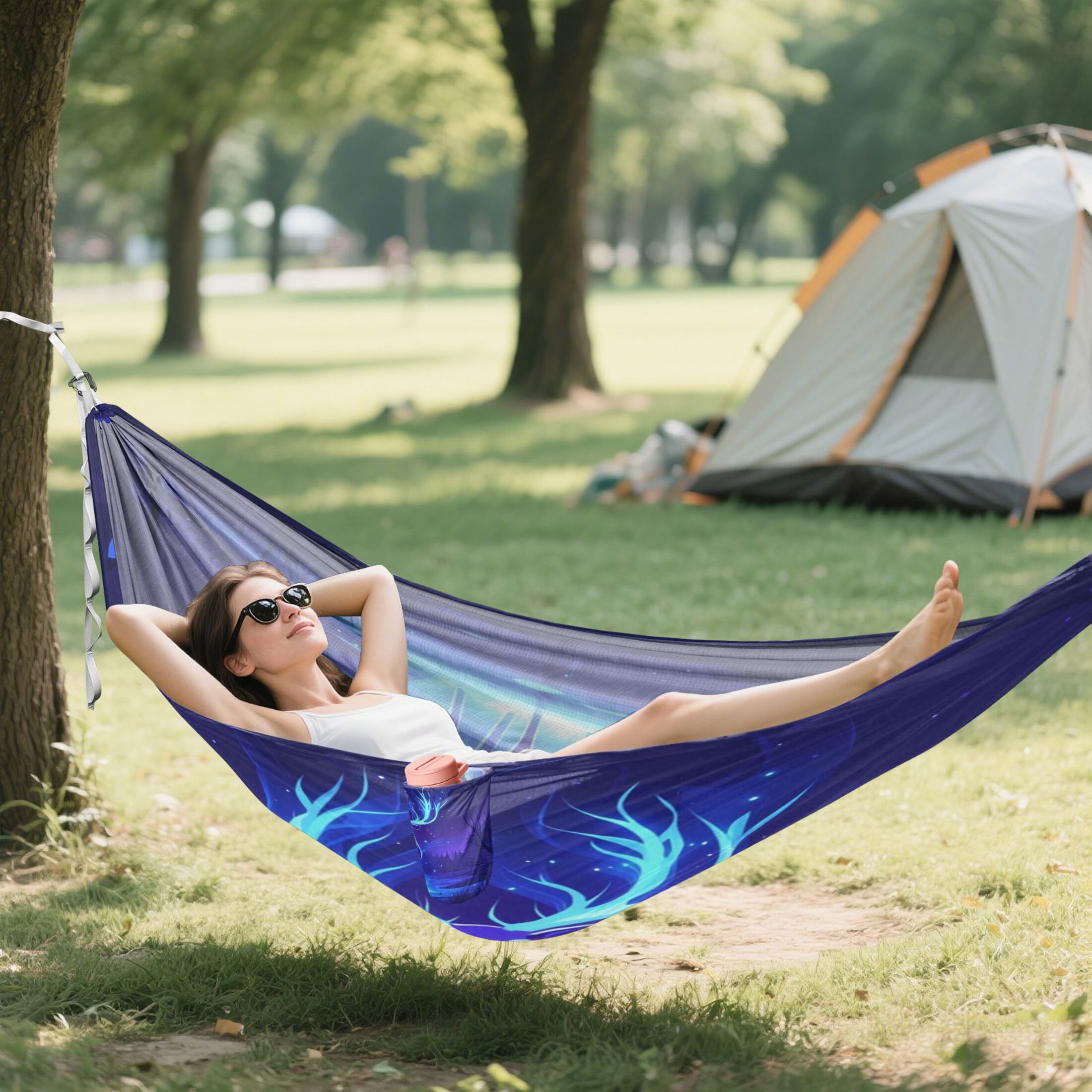 Hammock Camping Hammock Nylon Portable Hammock Travel Camping Hammock Purple Elk