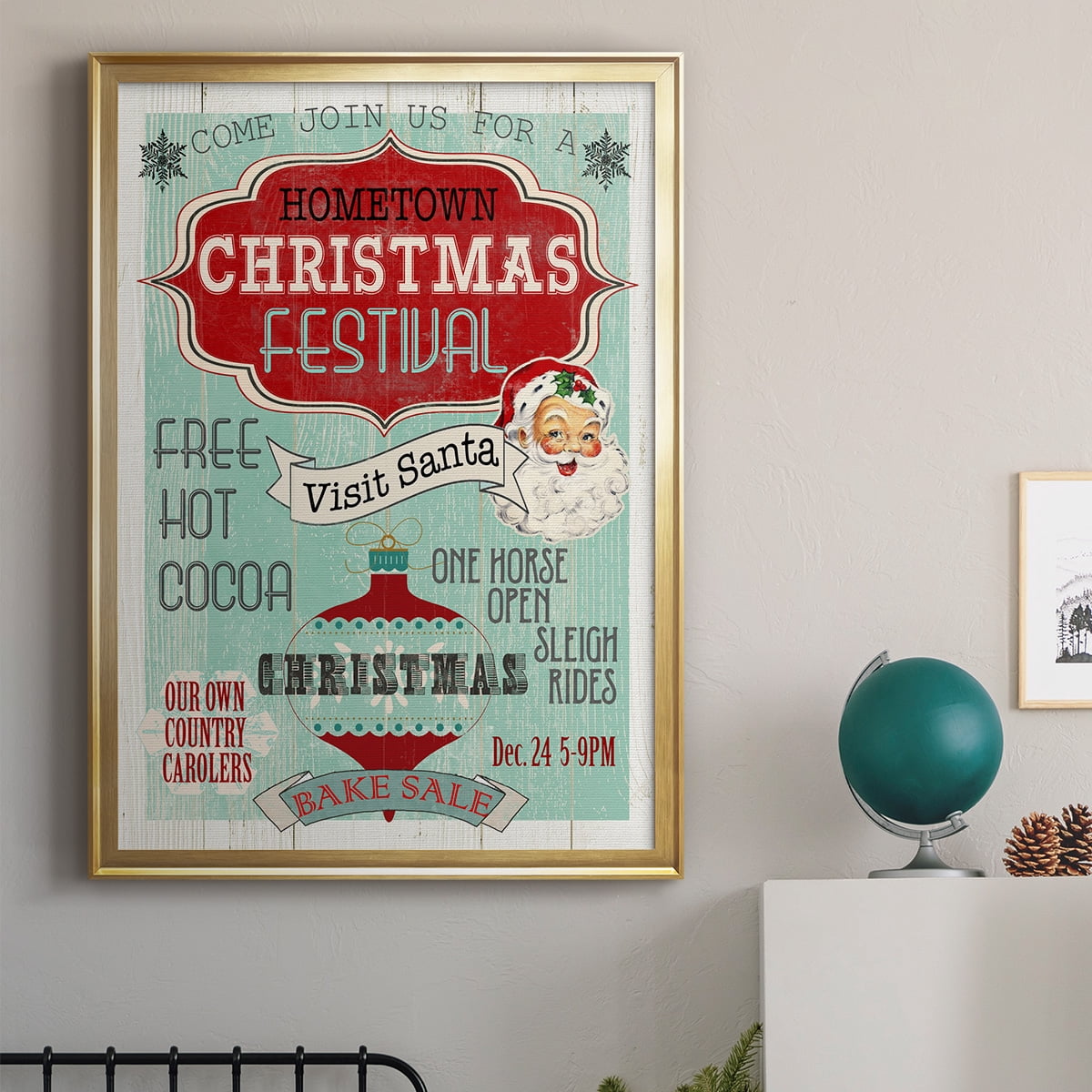 Bright Christmas Festival Premium Framed Print - Ready to Hang