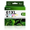 thumbnail image 1 of 61 XL 61XL Black Tri-Color Ink High Yield (2 pack) Replacement for HP Ink Cartridge Combo pack 1010 1050 1510 2050 Printer, 1 of 7