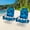 Dark Blue, variant on Costway 2-Pack Folding Backpack Beach Chair 5-Position Outdoor Reclining Chairs w/Pillow Blue