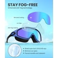 thumbnail image 4 of Lot de 3 Lunettes de Natation, Vision Grand UV400 Anti-Buée Sans Fuite pour Adultes, 4 of 7