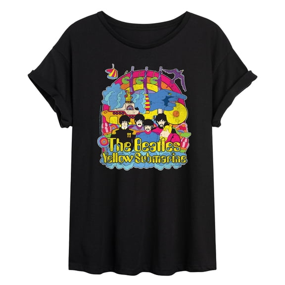 The Beatles - Vintage Yellow Submarine - Women's Oversized Graphic T-Shirt