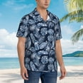 thumbnail image 6 of Uemuo Tropical Leaves Printed Regular Fit Short Sleeve Casual Hawaiian Shirt for Men,Aloha shirt,Tropical shirt,Floral print shirt,Vacation Beach shirt-Medium, 6 of 9