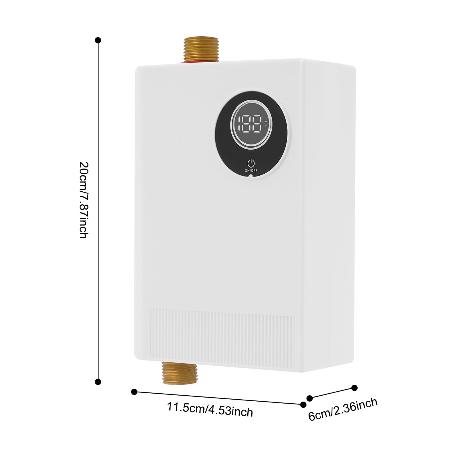 Electric Mini Instant Water Heater Tankless Water Heater On Demand Under Sink Hot Water Heater for Kitchen White 3000W