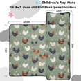 thumbnail image 5 of Hen and Floral Teal Pattern Teens Toddler Nap Mat with Pillow, Sleeping Mat Bag for Preschool Daycare 59"x22", 5 of 6