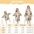 thumbnail image 4 of FORMRS Wearable Blanket Hoodie with Sleeves for Kids Cozy Flannel Sweatshirt, Beige Playful Stamp, 4 of 7