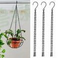 thumbnail image 2 of Fdit 3 PCS Garden Planter Flower Pot Basket Replacement Iron Hanging Chain + hooks Set,Flower Pot Hanging Chain, 2 of 9
