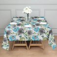 thumbnail image 3 of Pioneer Flower Floral Print Pattern Square Tablecloth,Waterproof Square Table Cover,Wipeable Spillproof Washable Table Cover for Home Kitchen Party Decor 52"x52"(132x132cm), 3 of 6